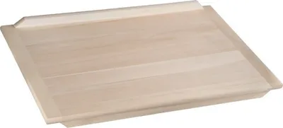 Produktbild von Hofmeister Holzwaren, Backbrett, Teigbrett,  zwei 20 mm hohe Anschlagleisten, aus Pappelholz L600xB390xH15 mm, 12845