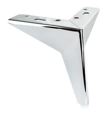 Produktbild von 4x Möbelfüße Metall 12 cm Chrom Glänzend – Stabile Schrankfüße, Belastbar 600 kg