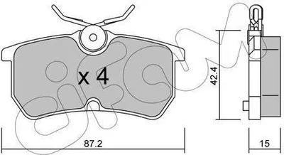 Produktbild von CIFAM Bremsbeläge Satz Hinten Bremsklötze für FORD Fiesta Mk6 Schrägheck (JA8, JR8) 822-317-0