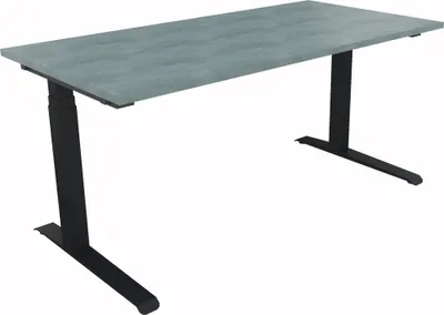 Produktbild von Sitz-/Stehtisch Kufe Doppels. Quad. B1600xT800xH645-1275 an/Beton