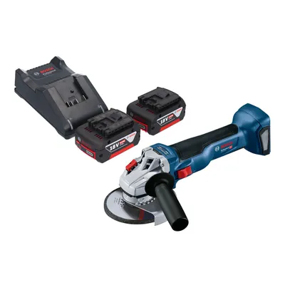 Zdjęcie produktu dla Bosch GWS 18V-10 Profesjonalna akumulatorowa szlifierka kątowa 18 V 125 mm bezszczotkowa + 2x akumulator 5,0 Ah + ładowarka
