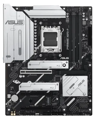 Zdjęcie produktu dla ASUS PRIME X870-P, AMD, Gniazdo AM5, AMD Ryzen 7000 Series, AMD Ryzen 8000 Series, AMD Ryzen 9000 Series, Gniazdo AM5, DDR5-SDRAM, 192 GB