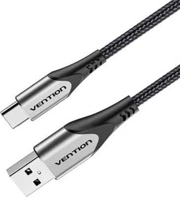 Produktbild von Vention CODHF, 1 m, USB A, USB C, USB 2.0, 0,48 Gbit/s, Aluminium, Schwarz