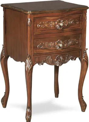 Image de Casa Padrino Table de chevet baroque de luxe - Table de chevet en bois massif avec 2 tiroirs - Table de chevet de style baroque - Meubles baroques