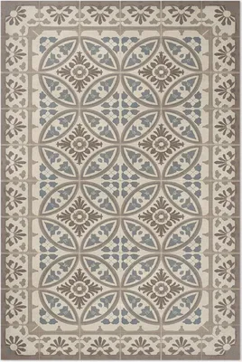 Produktbild von Geometrische Komposition im Boho-Stil – Vinylteppich – 140x210 cm – Indoor Teppich – Flur – Pflegeleicht – Modern