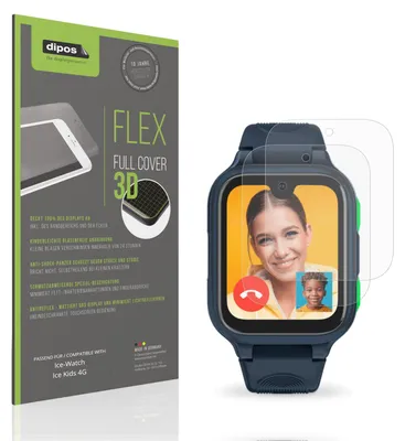 Image de 2x Full Cover mat Film pour Ice-Watch Ice Kids 4G Film de protection ecrán
