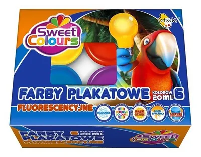 Produktbild von Farby plakatowe fluorescencyjne 6 kolorów 20ml