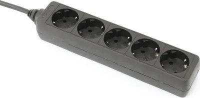 Obrázok produktu pre Zásuvková lišta DAYHOME SL-5/S/KS, 5-cestná, čierna