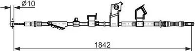 Produktbild von BOSCH Handbremsseil Seilzug Feststellbremse für HONDA CIVIC VIII Hatchback (FN, FK) Hinten Links 1 987 482 911