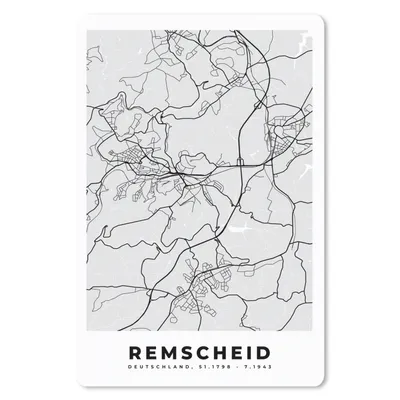 Produktbild von MuchoWow® Mauspad Mousepad Karte - Stadtplan - Deutschland - Remscheid - Karte 18x27 cm - Mousepads - Maus Mat - Pad - Mausunterlage