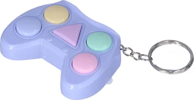 Produktbild von Mini-Spielmaschine, Schlüsselanhänger, tragbare Konsole, Stressabbau für Kinder, Kinder, Erwachsene, Blau