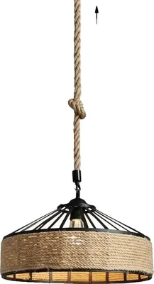 Zdjęcie produktu dla Lampa wisząca, styl vintage, konstrukcja żelazna, 40 cm, bez żarówki