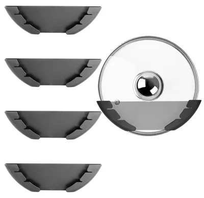 4 Topfdeckelhalter zur Wandmontage, selbstklebend, für 15–32 cm Töpfe