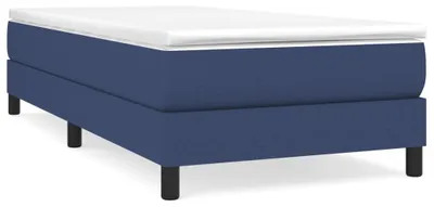 Zdjęcie produktu dla Łóżko Kontynentalne, Niebieskie, Obite Tkaniną, 100X200 Cm Lumarko!