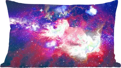 Produktbild von MuchoWow® Zierkissen Sofakissen Wohnzimmer Dekokissen 50x30 cm Universum - Farben - Weltraum - Wohnzimmerdekoration - Polster mit Photo