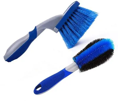 Produktbild von Allecto - Bürsten für Autoreifen - Felgenbürsten - Effektive Reinigung - 2 Stück - Weiche Borsten - Für Alufelgen - 27 cm