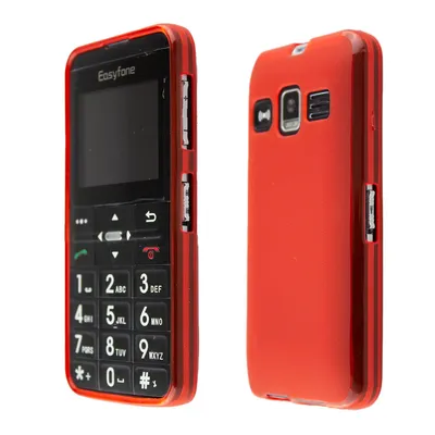 Obrázok produktu pre caseroxx ochranný obal TPU kryt kompatibilný s Easyfone Prime-A7, gumená taška na mobilný telefón červená