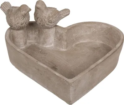 Produktbild von OOTB Vogeltränke Herz ca. 20 x 4 cm mit 2 Vögeln