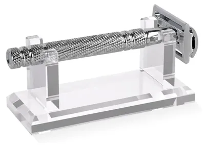 Produktbild von Rasiererhalter – rutschfeste Basis, platzsparendes Acrylregal für das Badezimmer