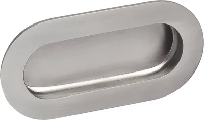 Produktbild von Technik Team Muschelgriff Edana Breite 102mm - Griffmuschel zum Einlassen - ovaler Griff, Edelstahl gebürstet