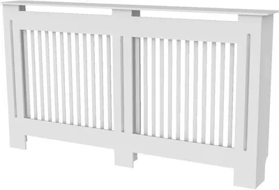 Produktbild von Famanu Radiatorverkleidung - Elegantes Design in Weiß - 172x19x92,2cm