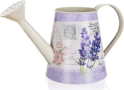 Zdjęcie produktu dla DEKORACJE DO DOMU Blaszany dzbanek LAVENDER 28,5 x 13 x 13,5 cm