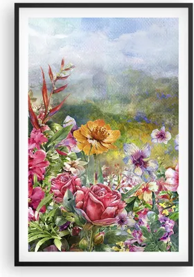 Produktbild von Gerahmtes Poster - Schwarzer Rahmen - blume sommer natur - 61x91,5 cm - Wand Bild - Wanddeko - Wandbilder - Kunstposter - Wandposter - Bilderrahmen - Bilder - Kunstdruck - Wandbild - P2BPA61x91-3843