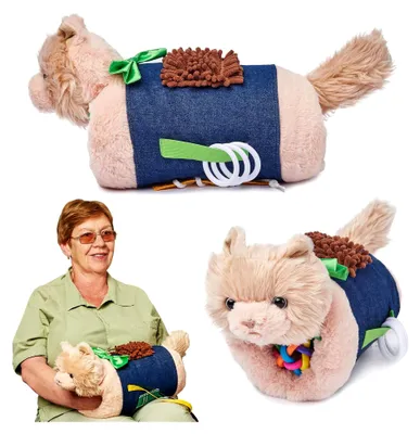 Produktbild von Fidget Muff und Haptidemenzdecke für Erwachsene und Senioren mit Alzheimer