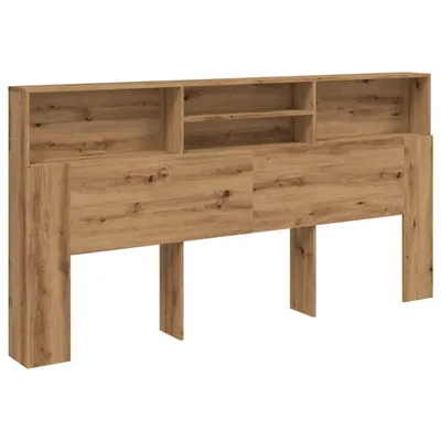 Image de Armoire de tête de lit chêne artisanal 200x19x103,5 cm