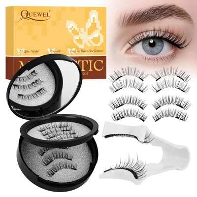 Produktbild von Magnetische Wimpern Set 2 Paar mit Applikator, ohne Kleber, wiederverwendbar, natürlicher Look