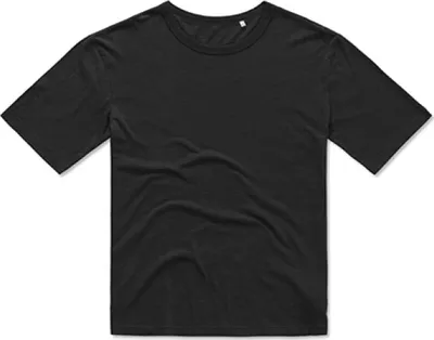 Produktbild von Herren Organic Slub Crew Neck - Farbe: Black Opal - Größe: XL