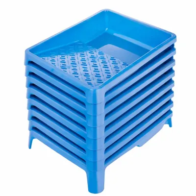 Produktbild von 25 x 33 cm, 10 Stück Profi Farbwanne blau Lackwannen Lackschale Lackierwanne