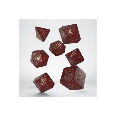 Image de Jeu de dés de Noël 2022 – Dés polyédriques, rouge et or
