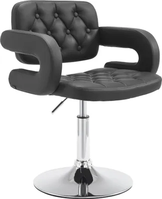 Produktbild von CLP Lounger Dublin Kunstleder mit Armlehne schwarz