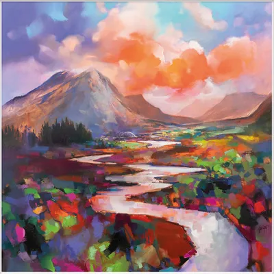 Image de Scott Naismith - imprimé "Etive Flow" PM6070 (40 cm x 40 cm) (Coloré)