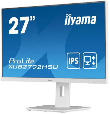 Produktbild von iiyama ProLite XUB2792HSU-W5, 68,6 cm (27"), 1920 x 1080 Pixel, Full HD, LED, 4 ms, Weiß
