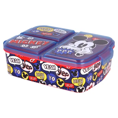 Obrázok produktu pre Mickey Mouse Lunch Box Detský obedový box s 3 priehradkami BPA Free