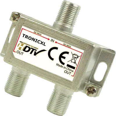 Produktbild von 2-fach Sat Splitter DVBC Antennenverteiler Verteiler Weiche Splitter HD TV 4K