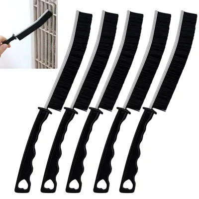 5er Set Reinigungsbürsten, Eckbürsten, schwarz, 24 cm