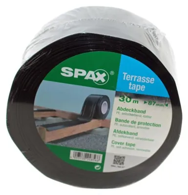 Immagine prodotto di SPAX® 4000009186419 SPAX® Terrassen-Tape Gewebeband schwarz 87,0 mm x 30,0 m 1 St.