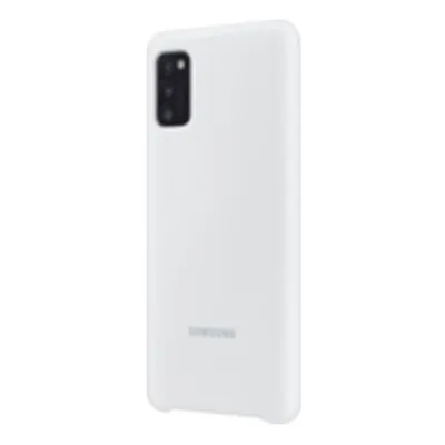 A white Samsung phone case is shown from the back on a white background.