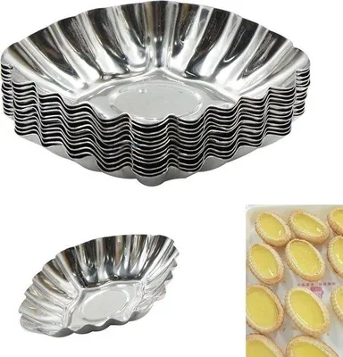 Produktbild von Mini-Backenformen-Set aus 20 Stück - Edelstahl-Diamantform für Quiches, Eier und Kuchen
