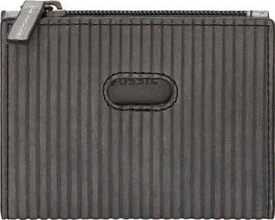 Produktbild von FOSSIL Leder Geldbörse Andrew Zip Card Case Lead Gray grau