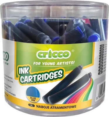 Produktbild von CRICCO Tintenpatronen für Kugelschreiber 100 Stk. BLAU