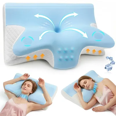 Zdjęcie produktu dla Ergonomiczna poduszka pod głowę 2 w 1 z pianką memory