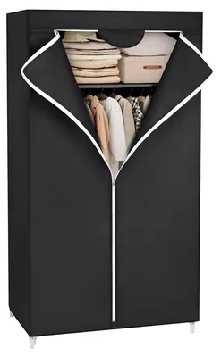Image de Armoire de rangement avec barre de suspension et espace de rangement pour sacs et chaussures