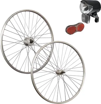 Produktbild von 28-Zoll-Fahrradradsatz mit Shimano-Nabendynamo für die Beleuchtung