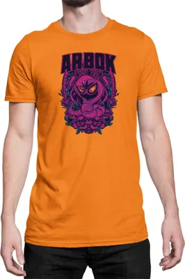 Zdjęcie produktu dla Męska Koszulka Japan Anime Manga Pokemon Arbok, Man 2XL / Pomarańczowy