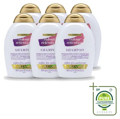Immagine prodotto di 6 flaconi di shampoo OGX per capelli colorati, 385 ml ciascuno - confezione grande - 6 pezzi