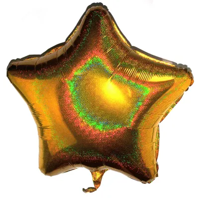5er-Pack 36 Zoll goldene holografische Sternfolienballons